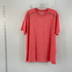32 Degrees Women's Marled Red Polyester Casual Short Sleeve Activewear Top L