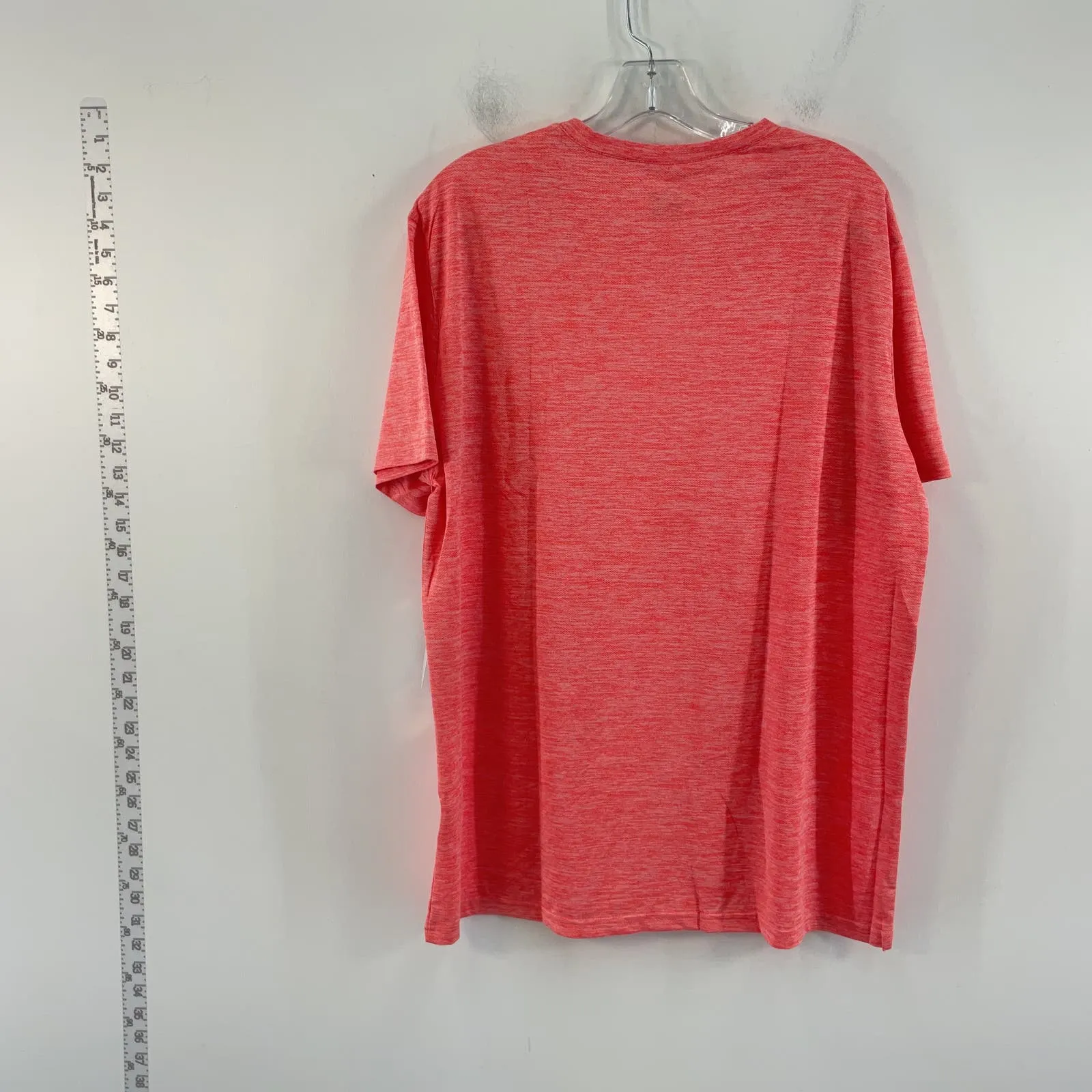 32 Degrees Women's Marled Red Polyester Casual Short Sleeve Activewear Top L