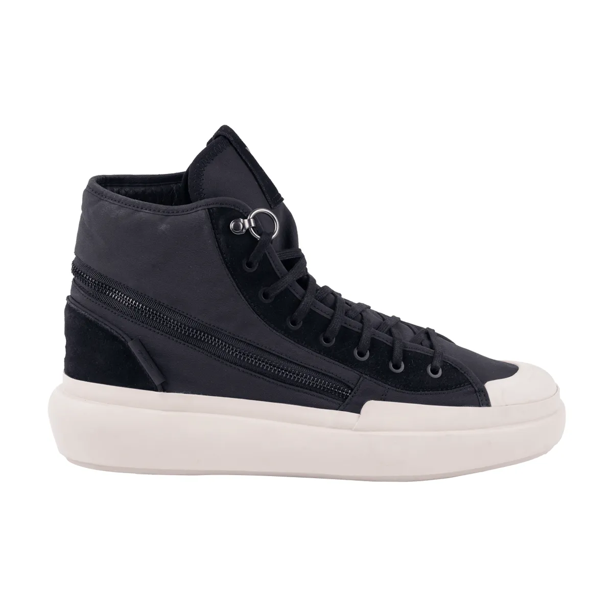 Adidas Y3 Ajatu Court High-Top Sneakers Fabric Black Colour For Men