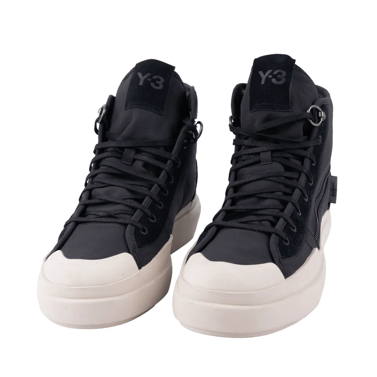 Adidas Y3 Ajatu Court High-Top Sneakers Fabric Black Colour For Men