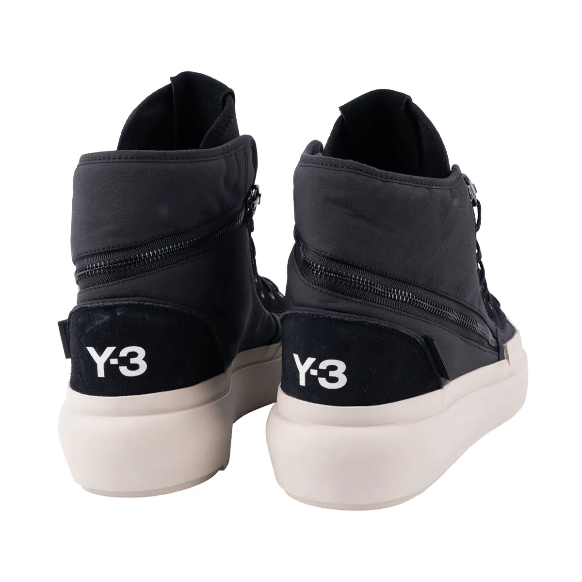 Adidas Y3 Ajatu Court High-Top Sneakers Fabric Black Colour For Men