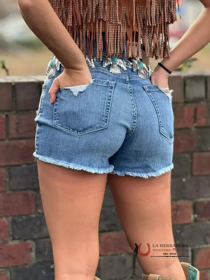 ARIAT LIGHT WASH BOMBSHELL BOYFRIEND SHORTS