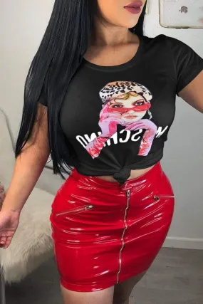Casual Loose Print Tops