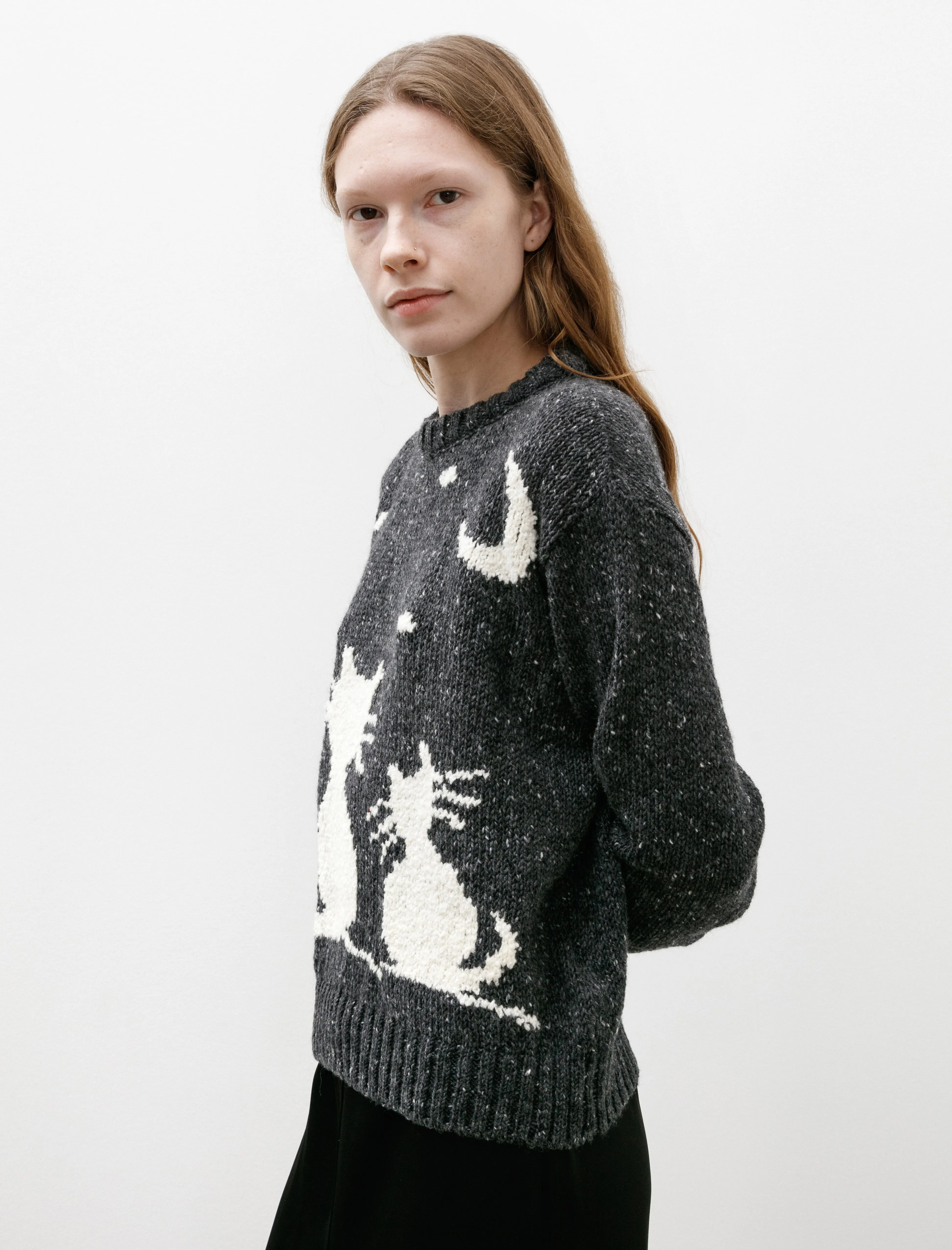 Cats Love Space Pullover Charcoal