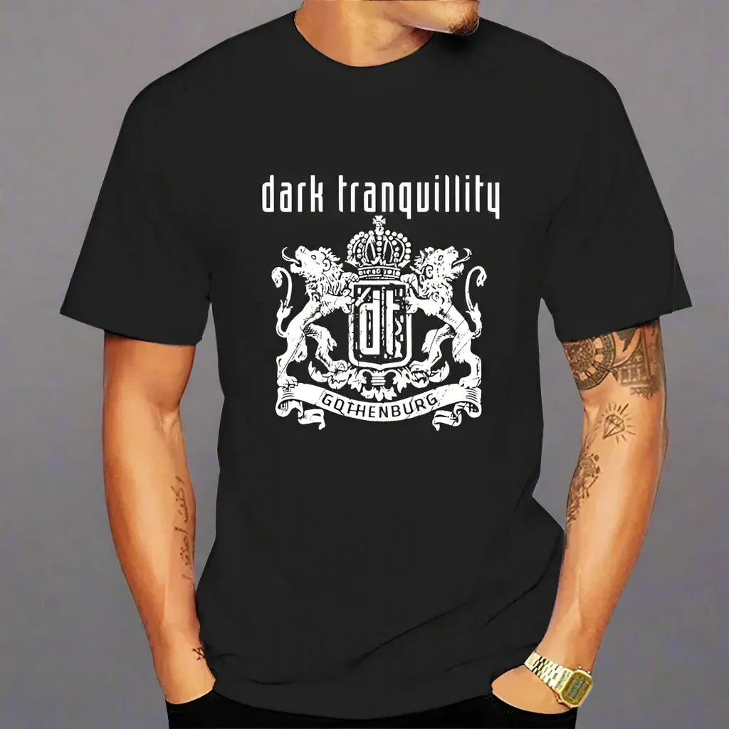 Dark Tranquillity Gothenburg Black T-Shirt Cotton Tshirt Melodic Death Metal Humor Casual Tee Tops
