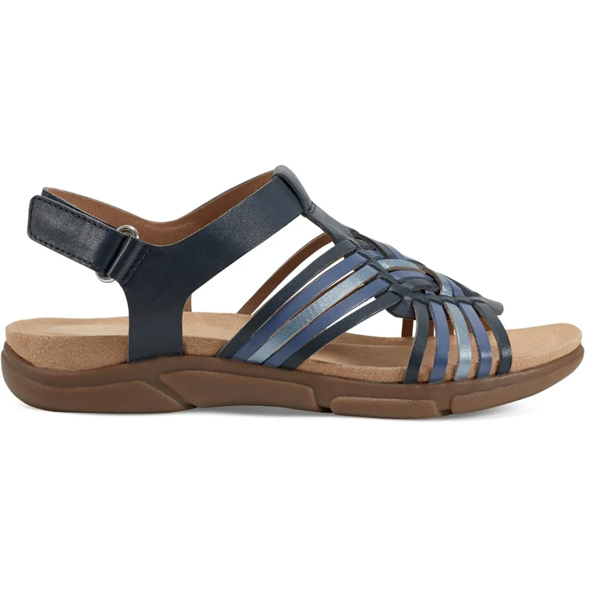Easy Spirit Womens Mave Leather Strappy Slingback Sandals