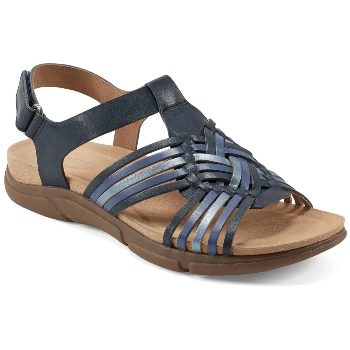 Easy Spirit Womens Mave Leather Strappy Slingback Sandals