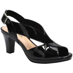Easy Street Womens Patent Criss-Cross Slingback Sandals