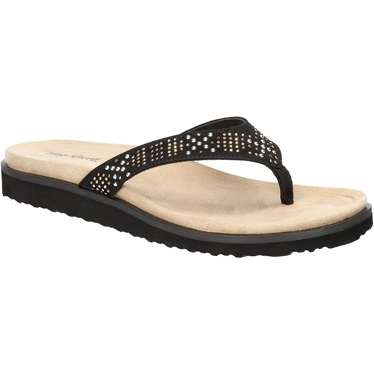 Easy Street Womens Stevie Padded Insole Open Toe Thong Sandals