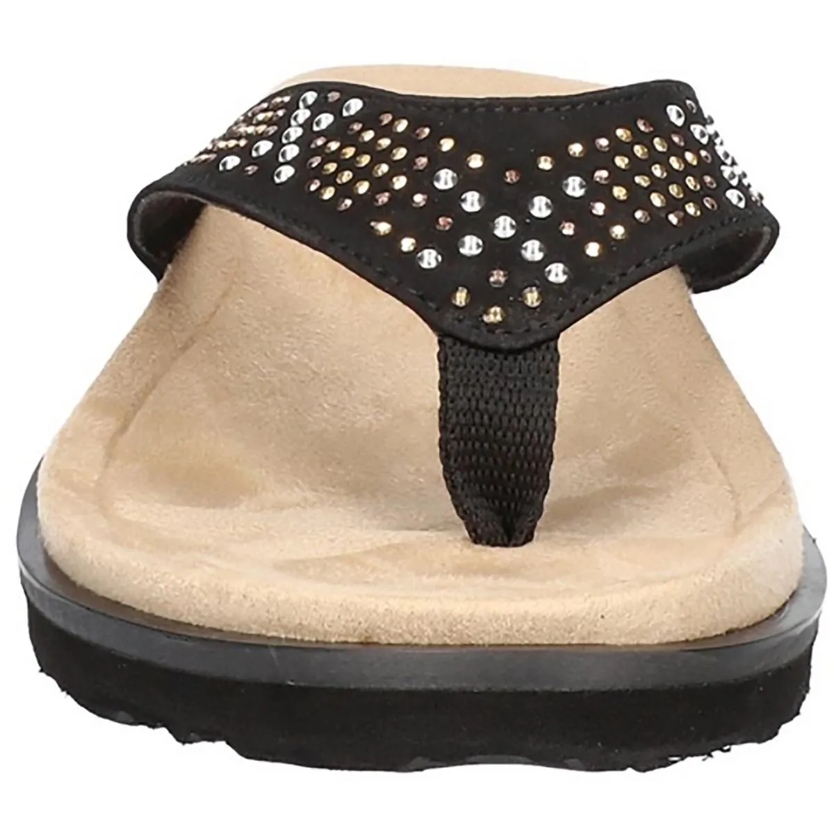 Easy Street Womens Stevie Padded Insole Open Toe Thong Sandals