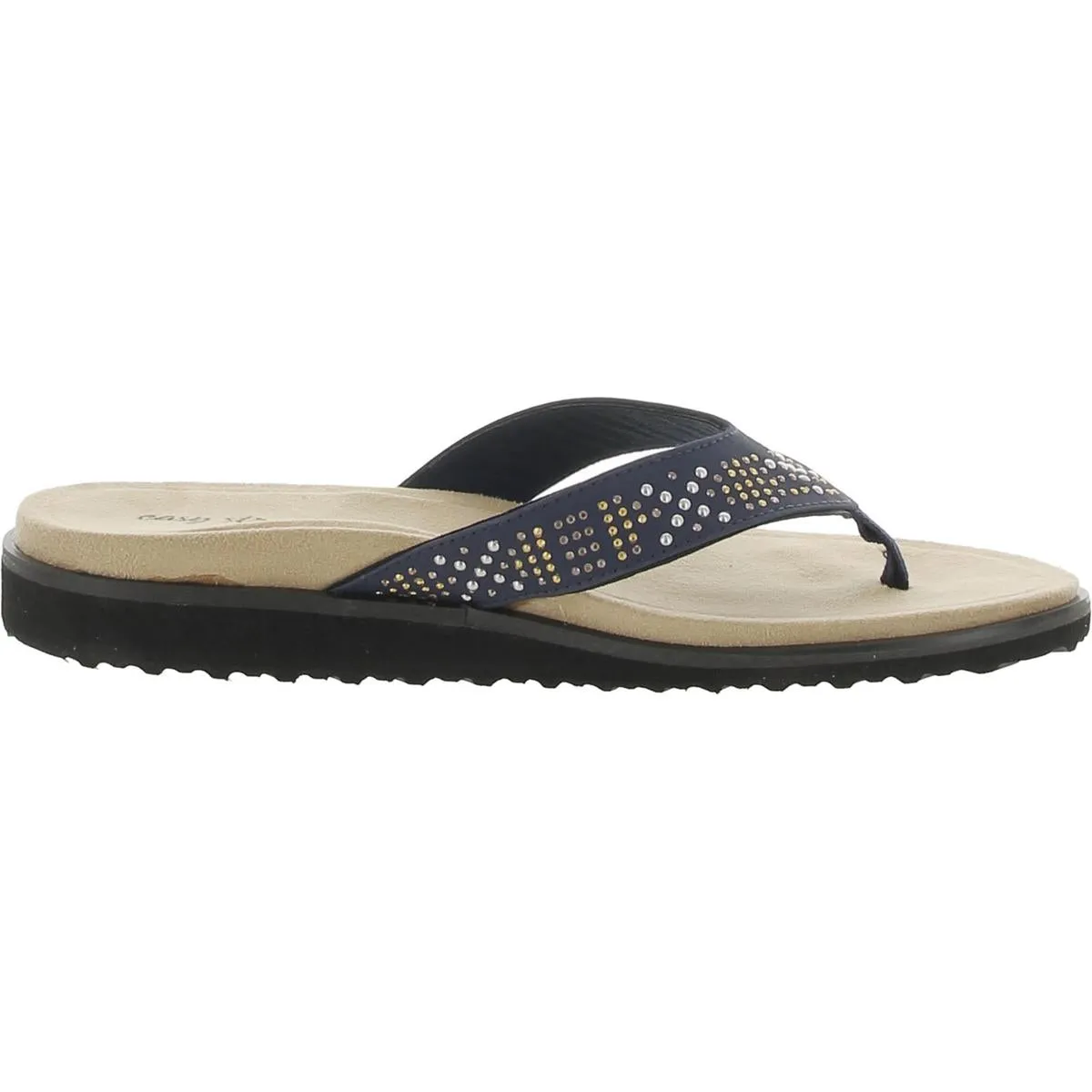 Easy Street Womens Stevie Padded Insole Open Toe Thong Sandals
