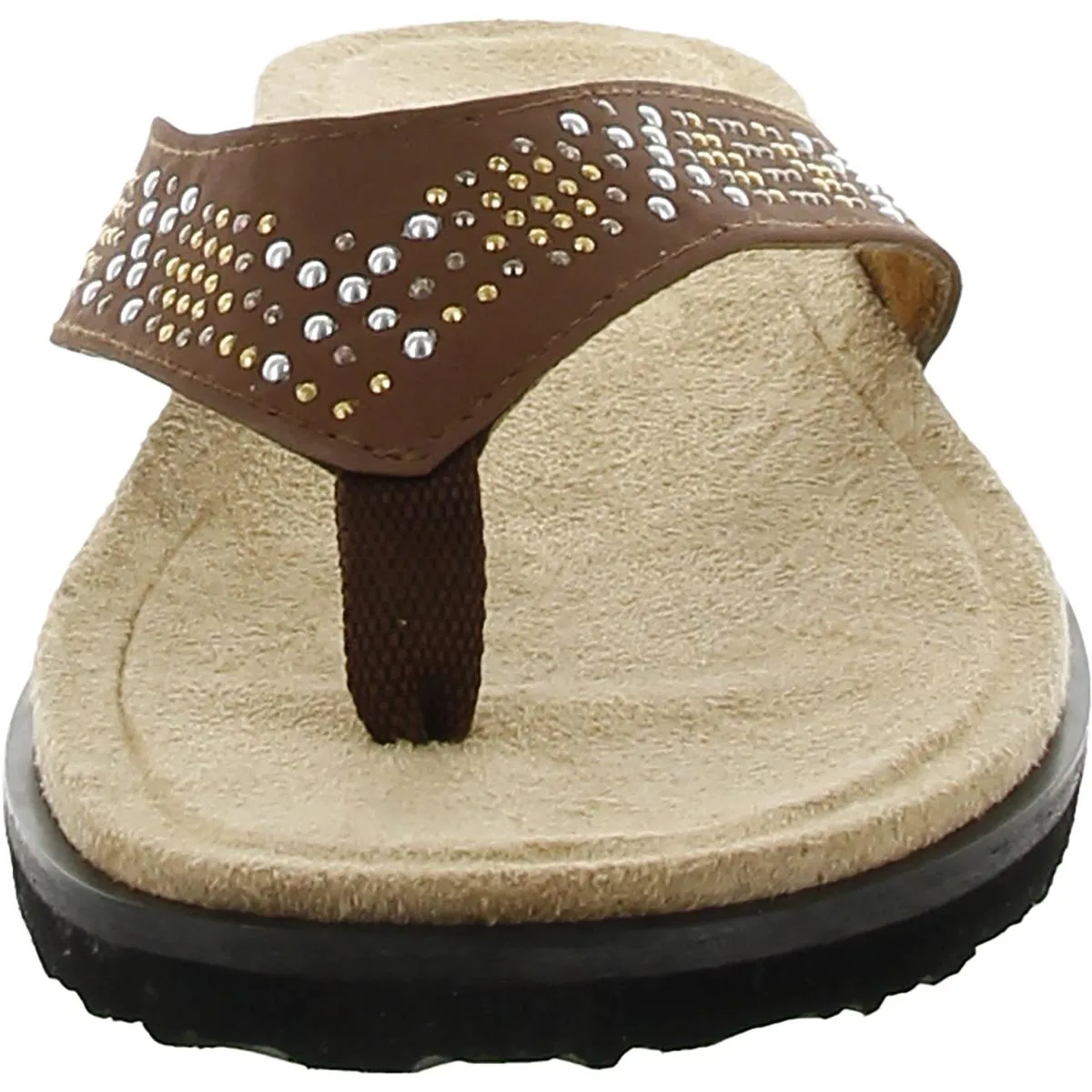 Easy Street Womens Stevie Padded Insole Open Toe Thong Sandals