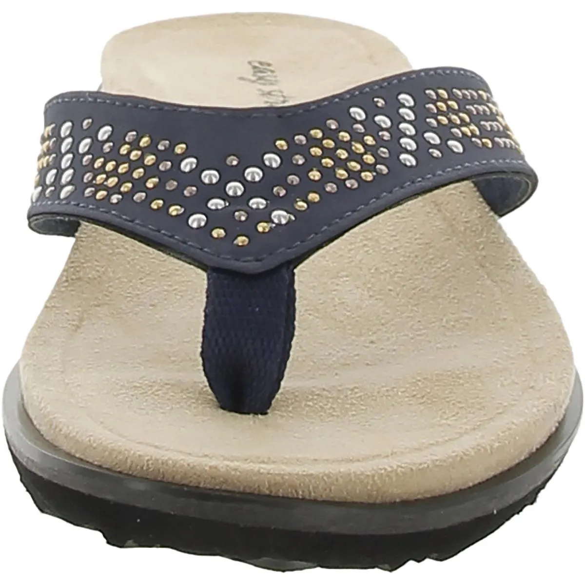 Easy Street Womens Stevie Padded Insole Open Toe Thong Sandals