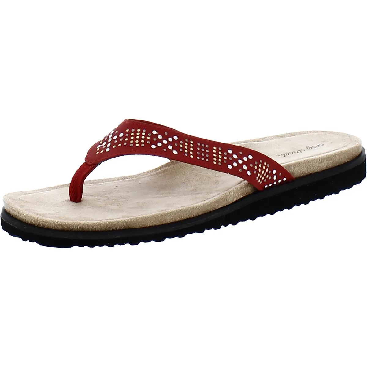 Easy Street Womens Stevie Padded Insole Open Toe Thong Sandals