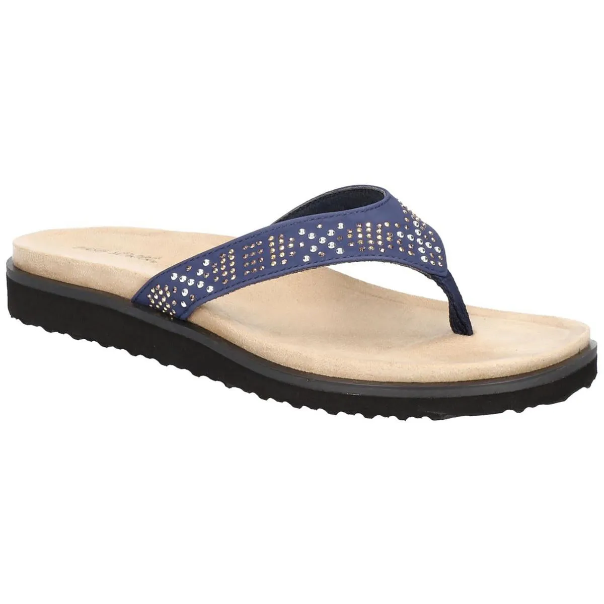 Easy Street Womens Stevie Padded Insole Open Toe Thong Sandals