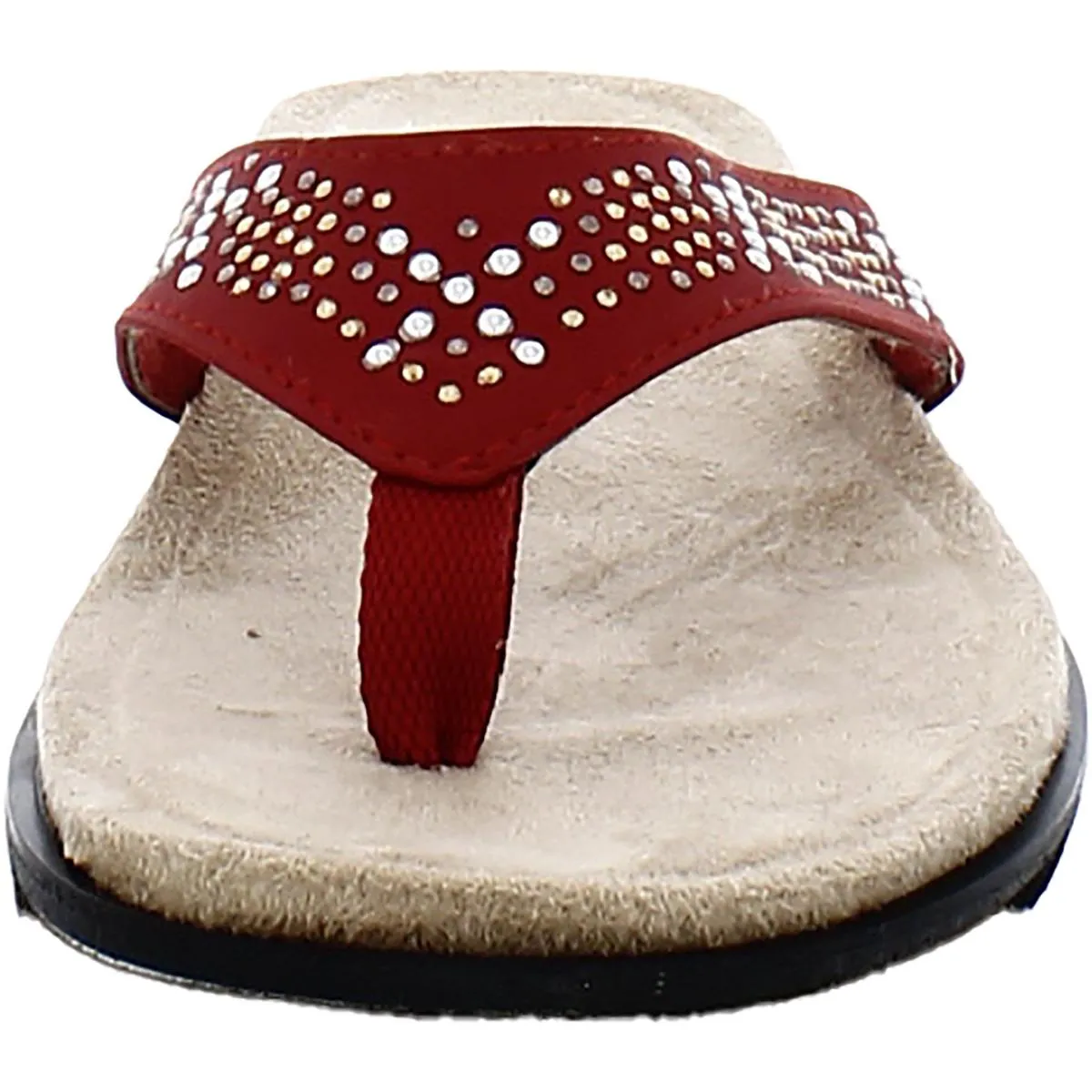 Easy Street Womens Stevie Padded Insole Open Toe Thong Sandals