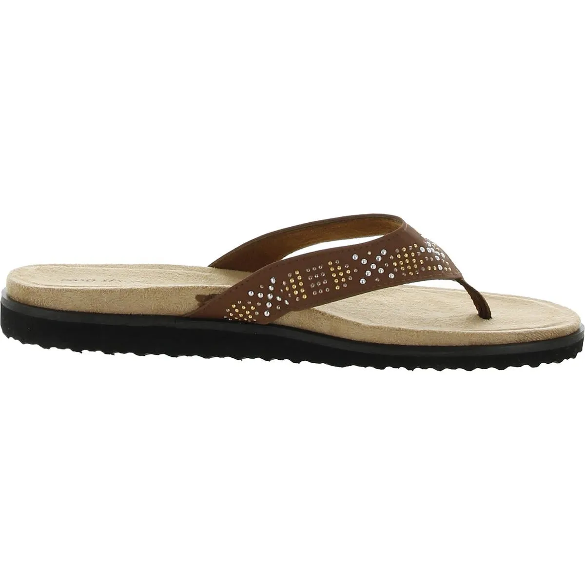 Easy Street Womens Stevie Padded Insole Open Toe Thong Sandals