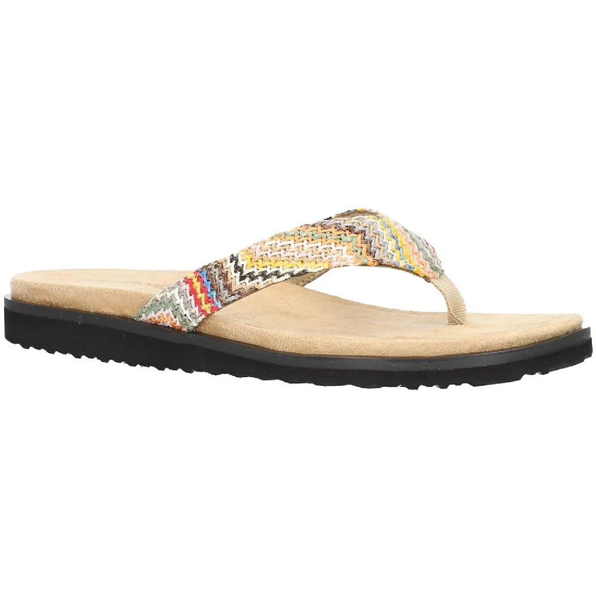 Easy Street Womens Stevie Padded Insole Open Toe Thong Sandals