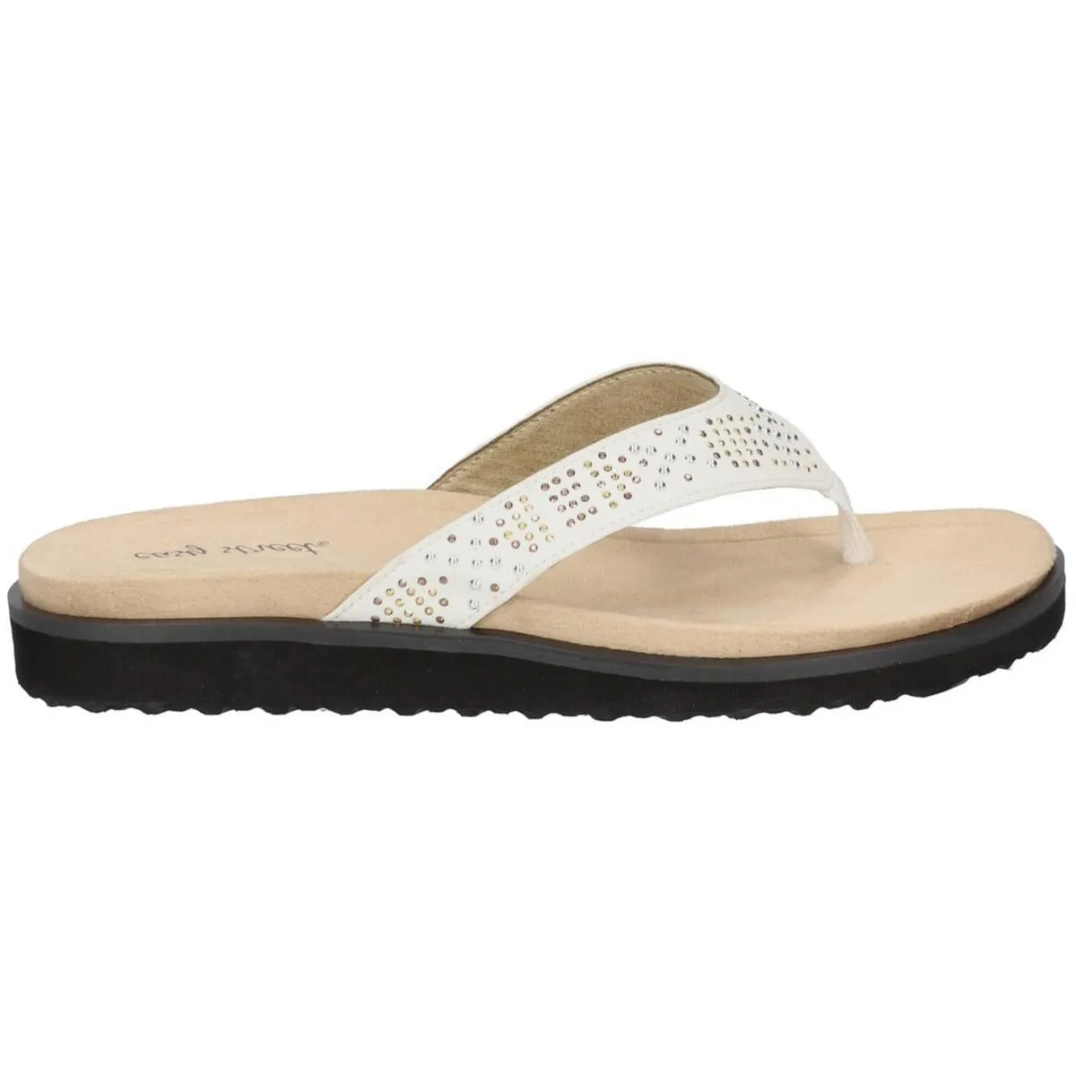 Easy Street Womens Stevie Padded Insole Open Toe Thong Sandals