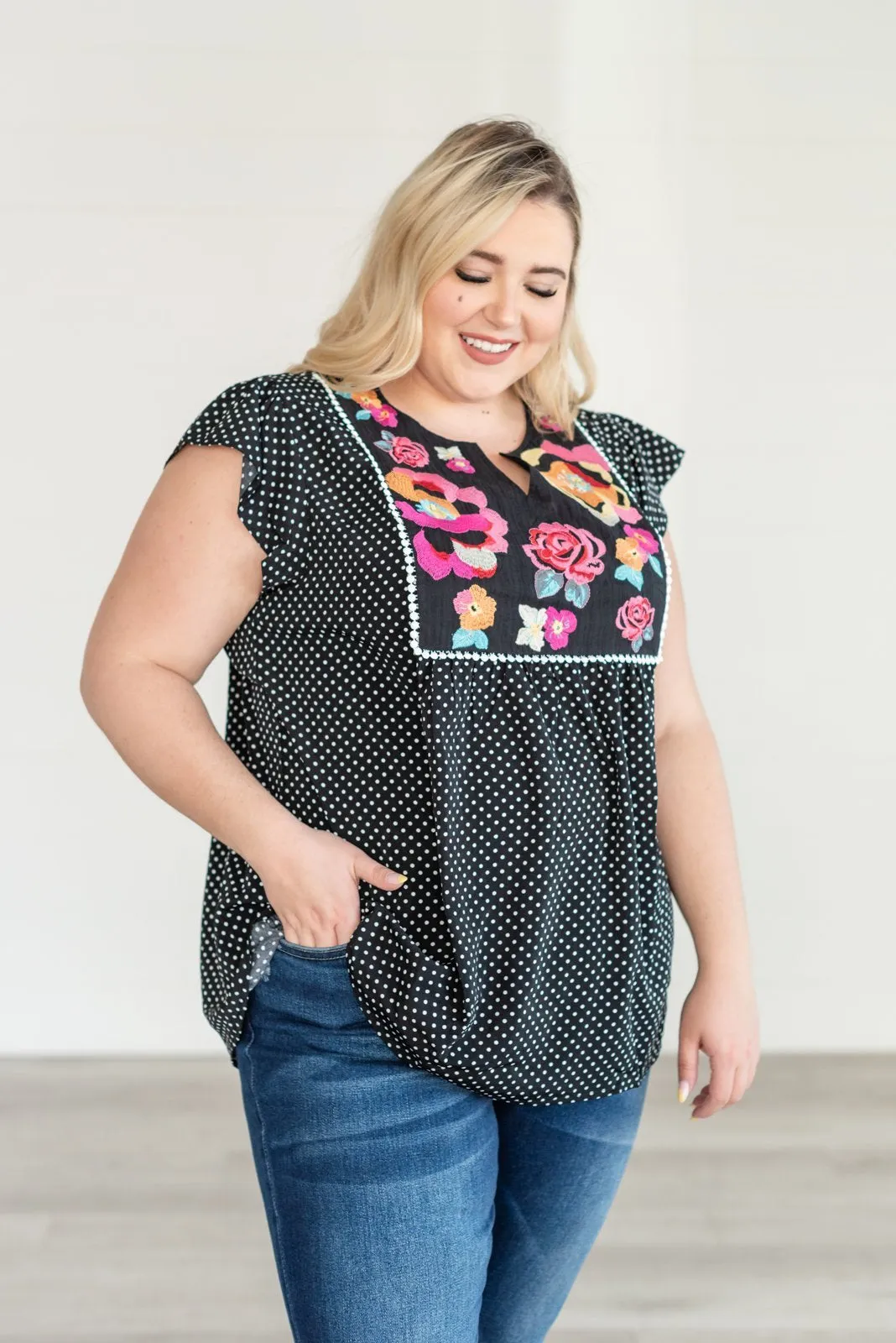 Easy to Admire Embroidered Top