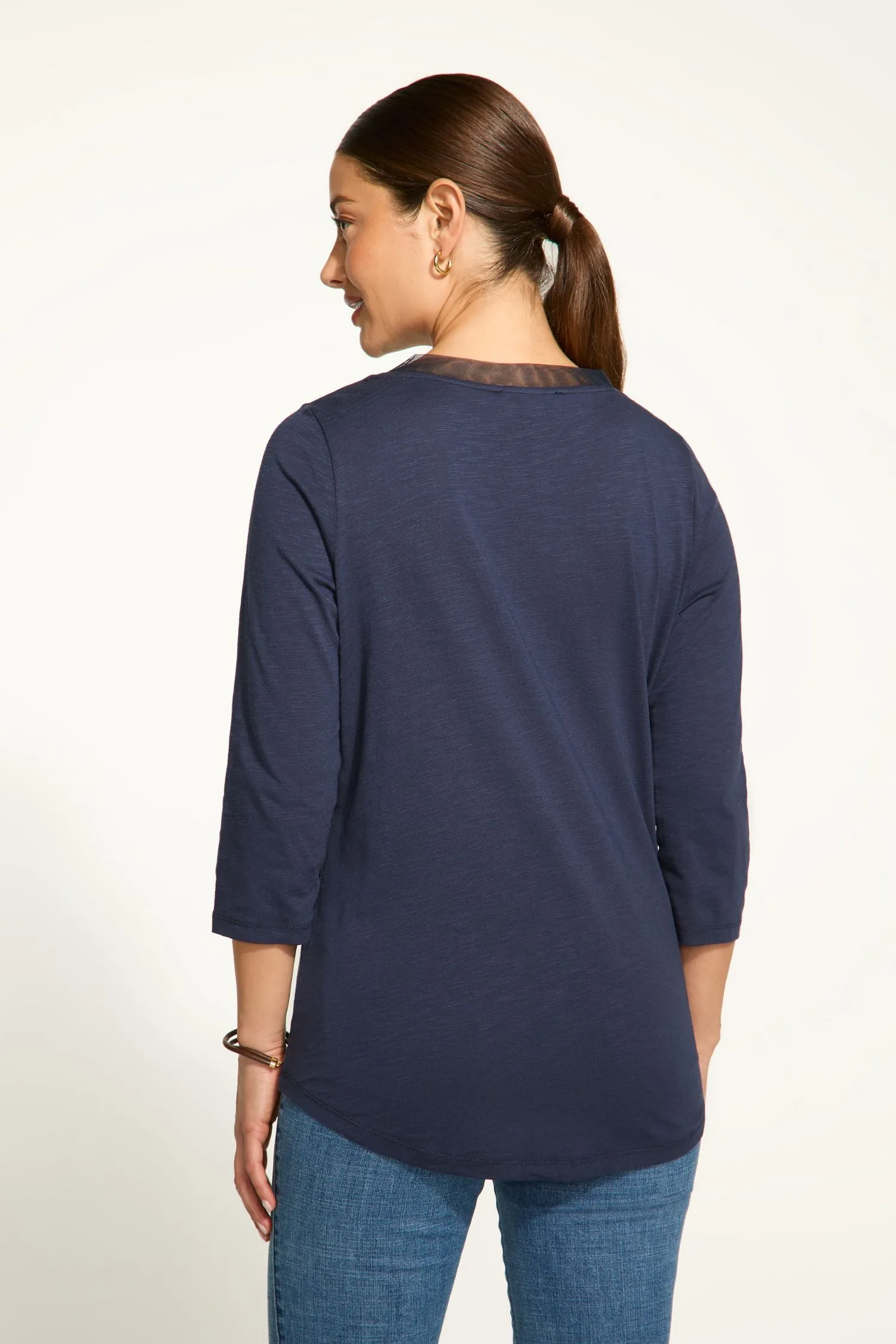 FDJ V-Neck 3/4 Sleeve Top - Style 3148476