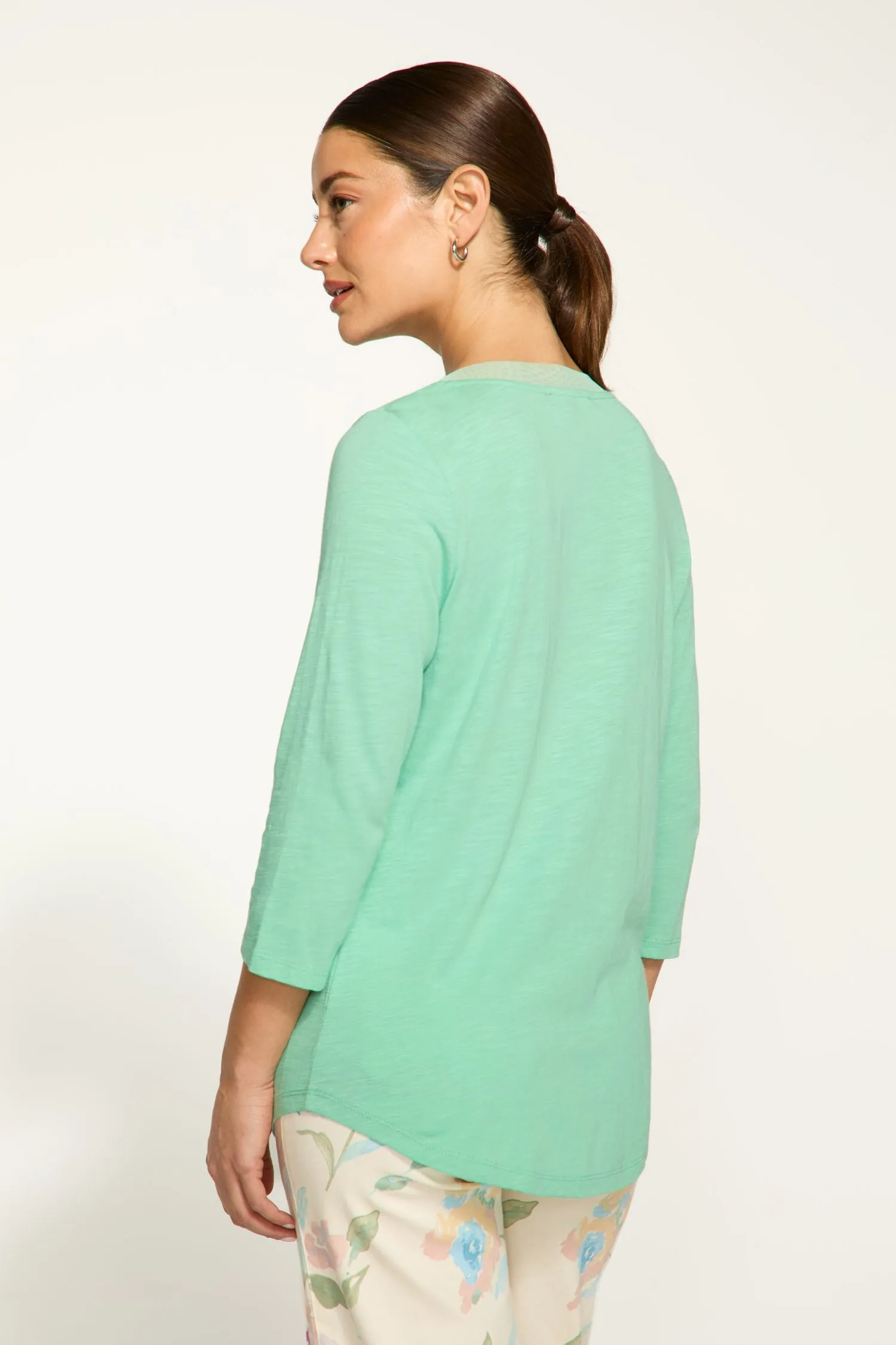 FDJ V-Neck 3/4 Sleeve Top - Style 3148476