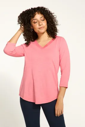 FDJ V-Neck 3/4 Sleeve Top - Style 3148476