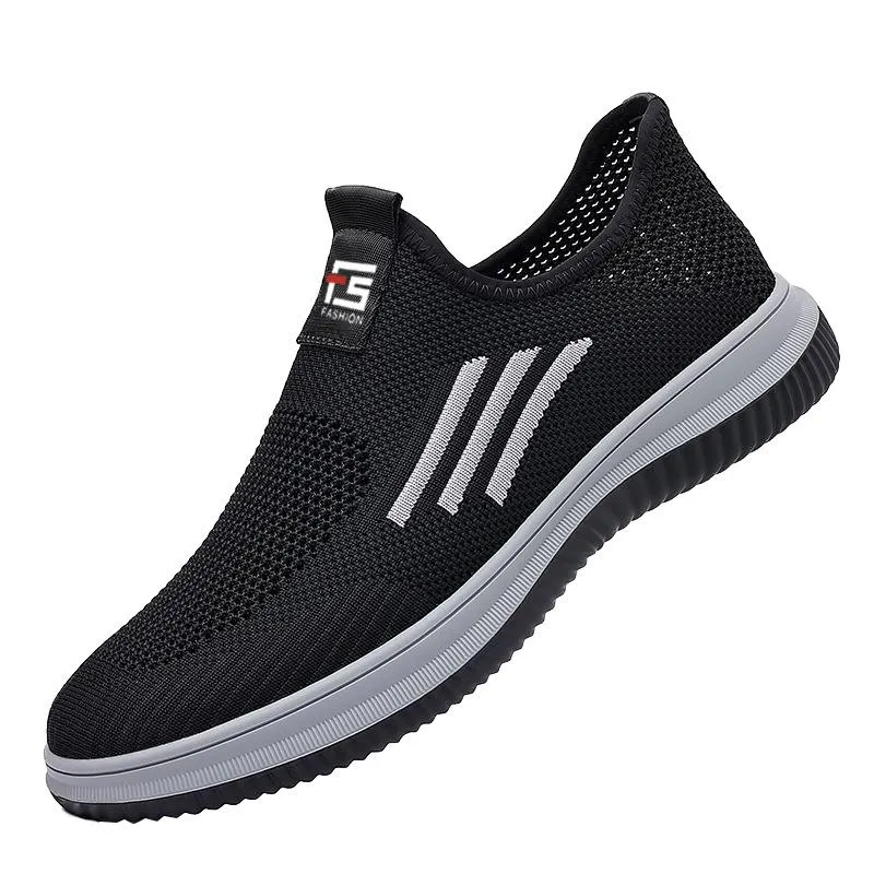 Men's Mesh Breathable Flyknit Shoes Casual Daily Running Shoes