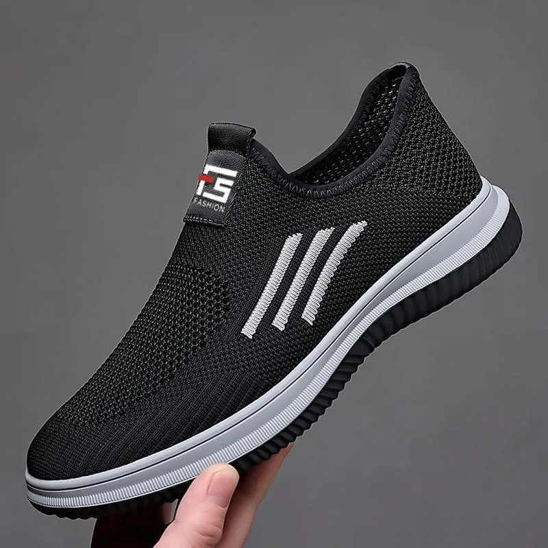 Men's Mesh Breathable Flyknit Shoes Casual Daily Running Shoes