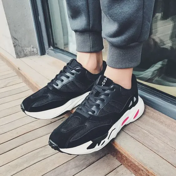Men's Trendy Color Block Breathable Running Sports Shoes