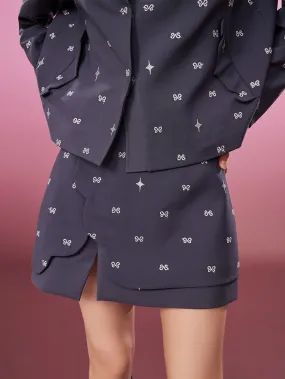 MUKZIN Age-reducing Embroidered Slim Fit Campus Style Comfortable Skirt