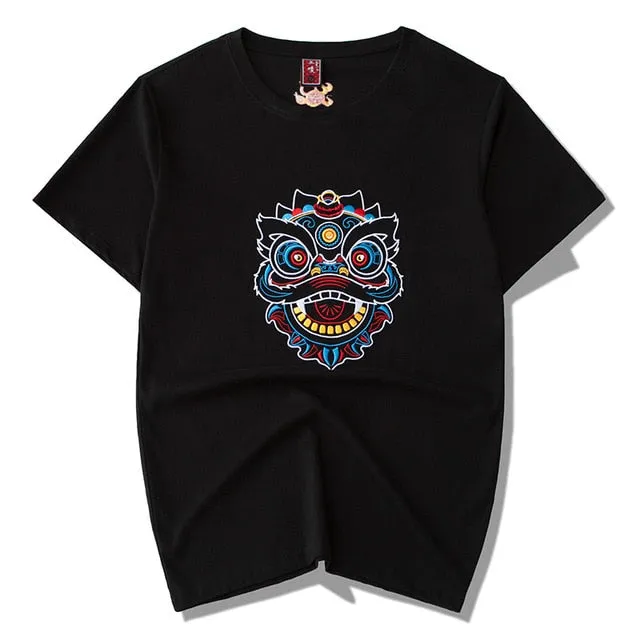 New Popular brand short sleeve men short sleeve summer hip hop T-shirt Chinese style lovers
