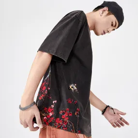 New Popular brand short sleeve men short sleeve summer hip hop T-shirt Chinese style lovers
