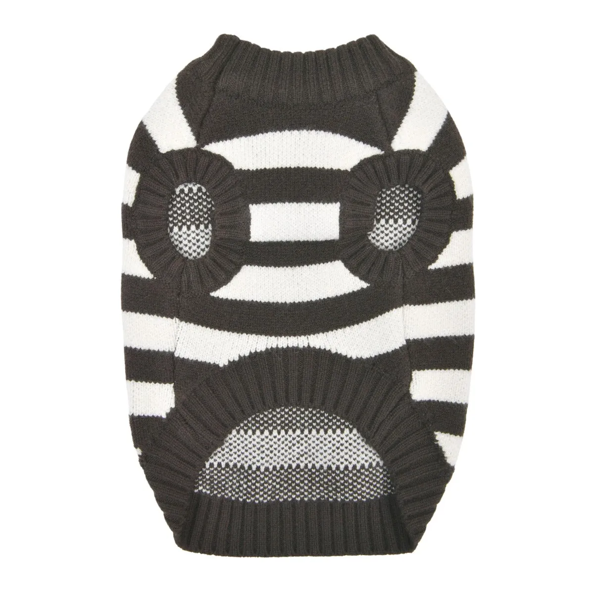 ollie striped sweater - charcoal grey