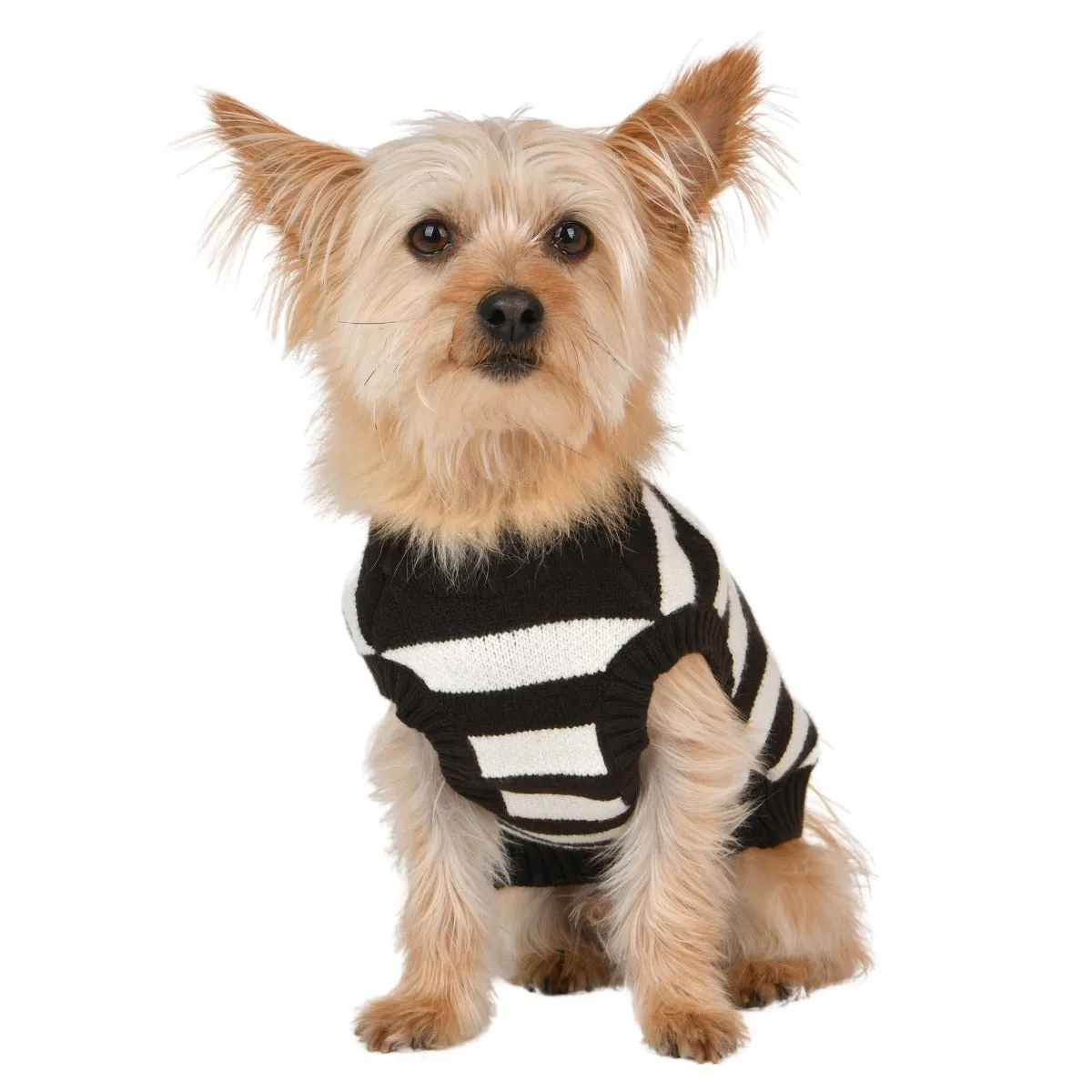 ollie striped sweater - charcoal grey