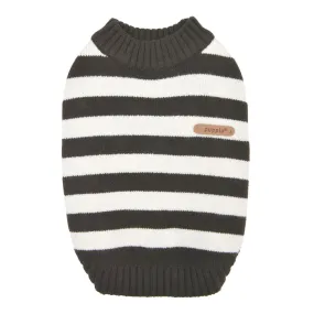 ollie striped sweater - charcoal grey