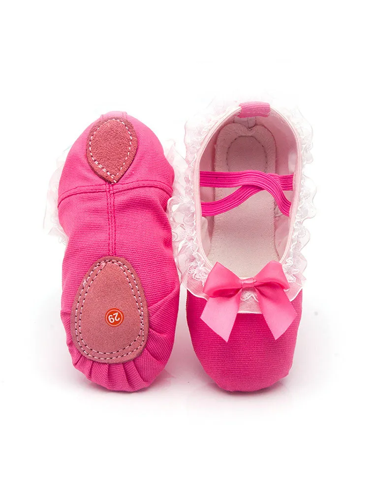 Pink Lace Soft Sole Training Shoes Ballet Training Shoes