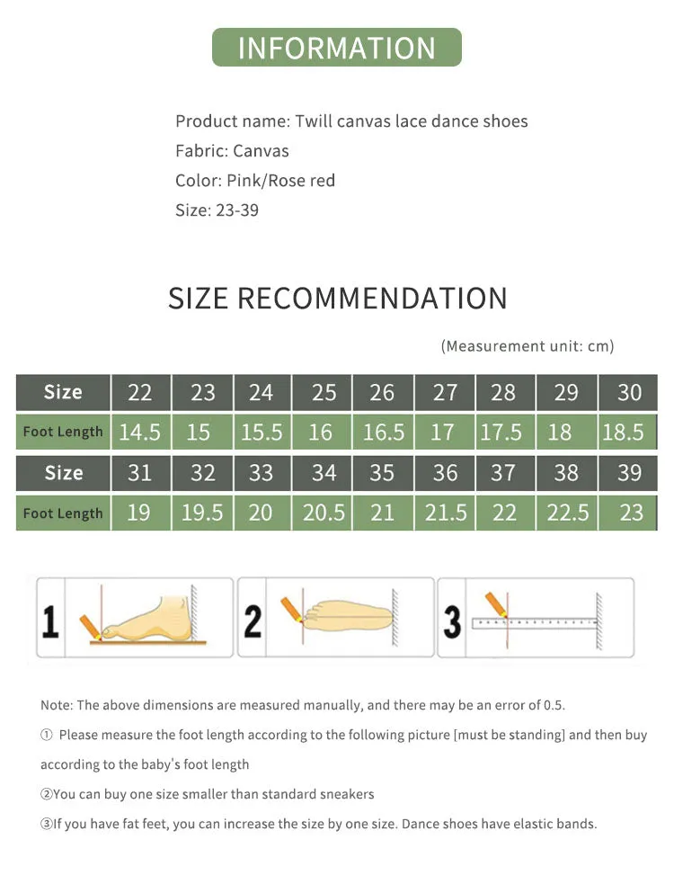 Pink Lace Soft Sole Training Shoes Ballet Training Shoes