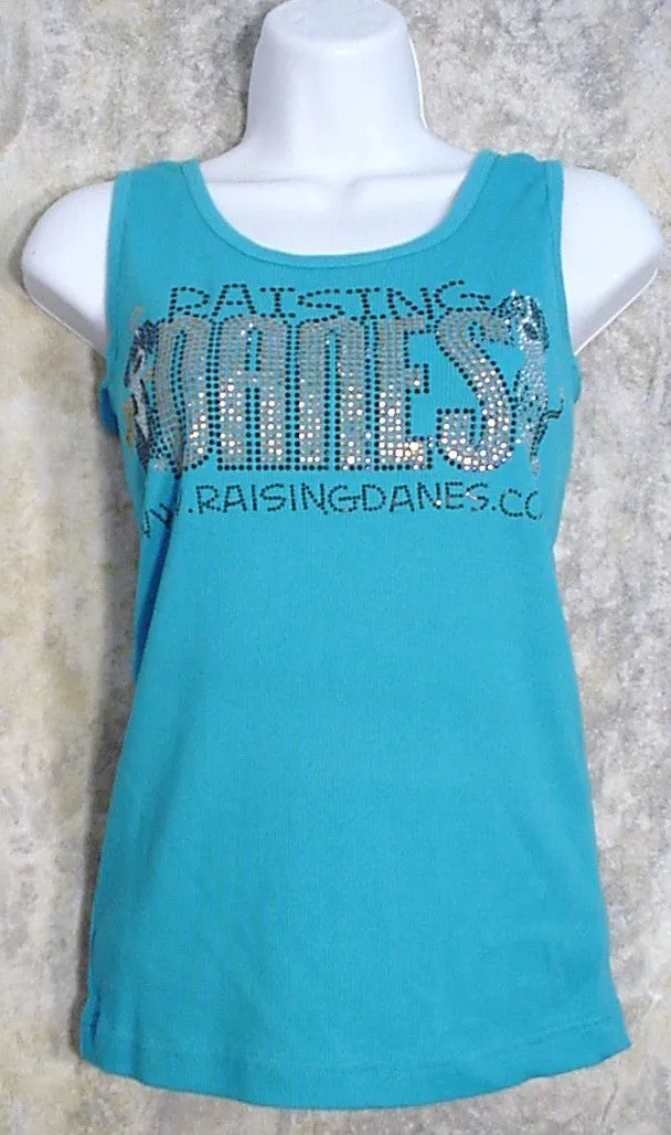 Raising Danes Ladies Tank Top - Crystal Logo