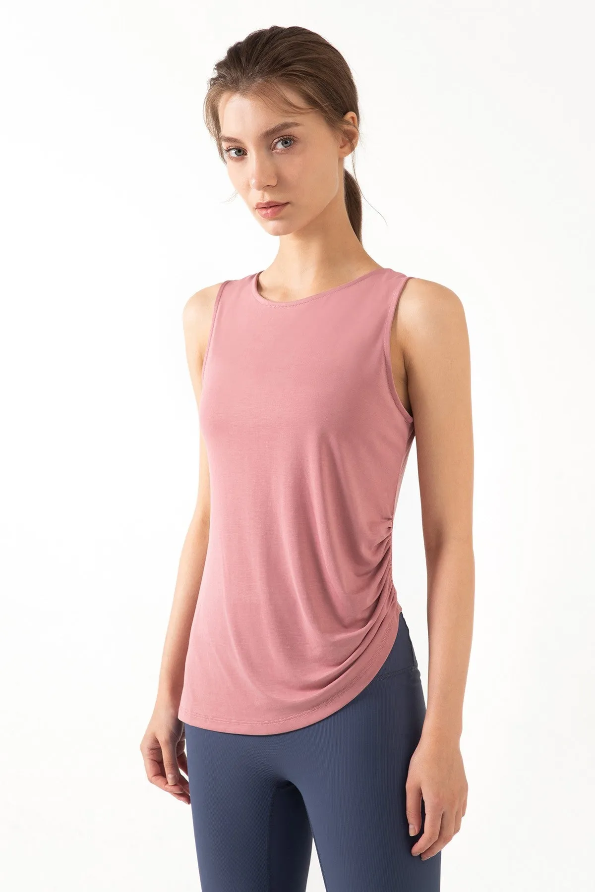 Reversible Wear Asymmetrical Hem Tank Tops