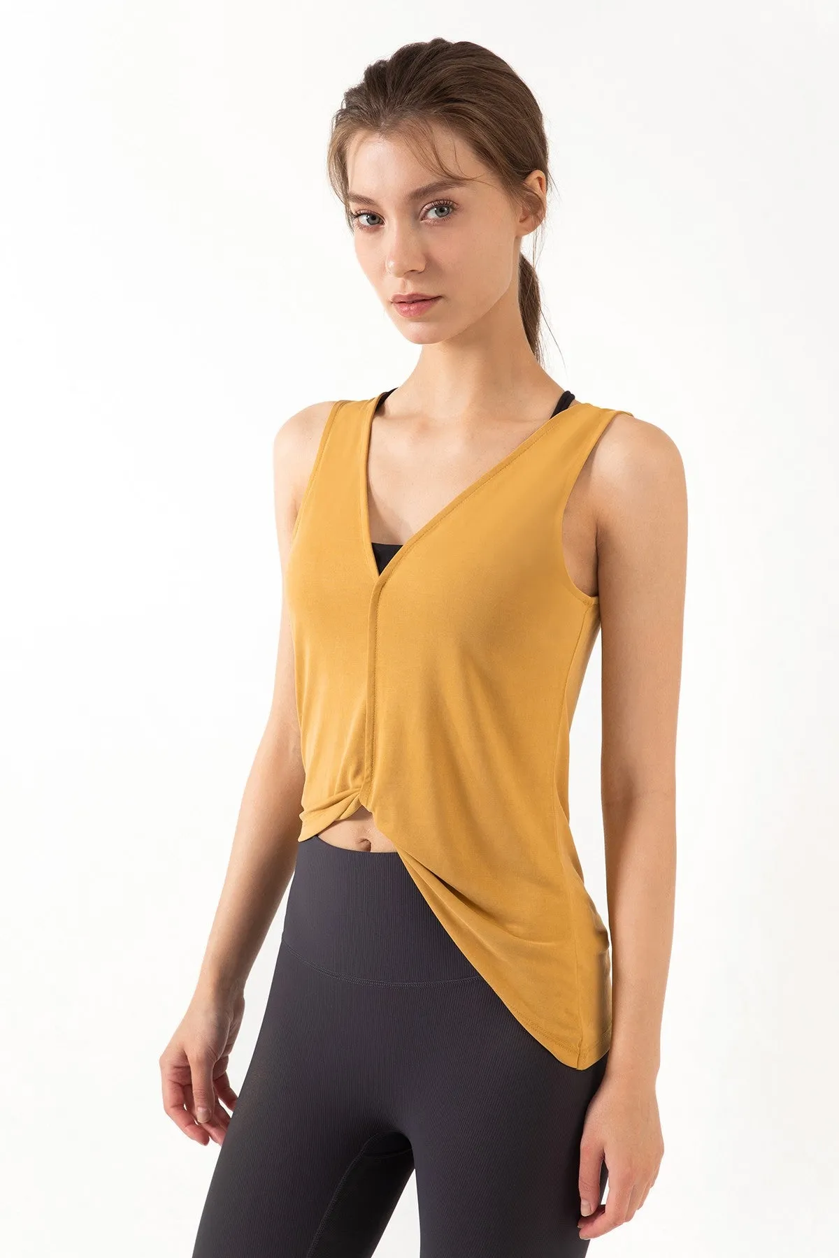 Reversible Wear Asymmetrical Hem Tank Tops