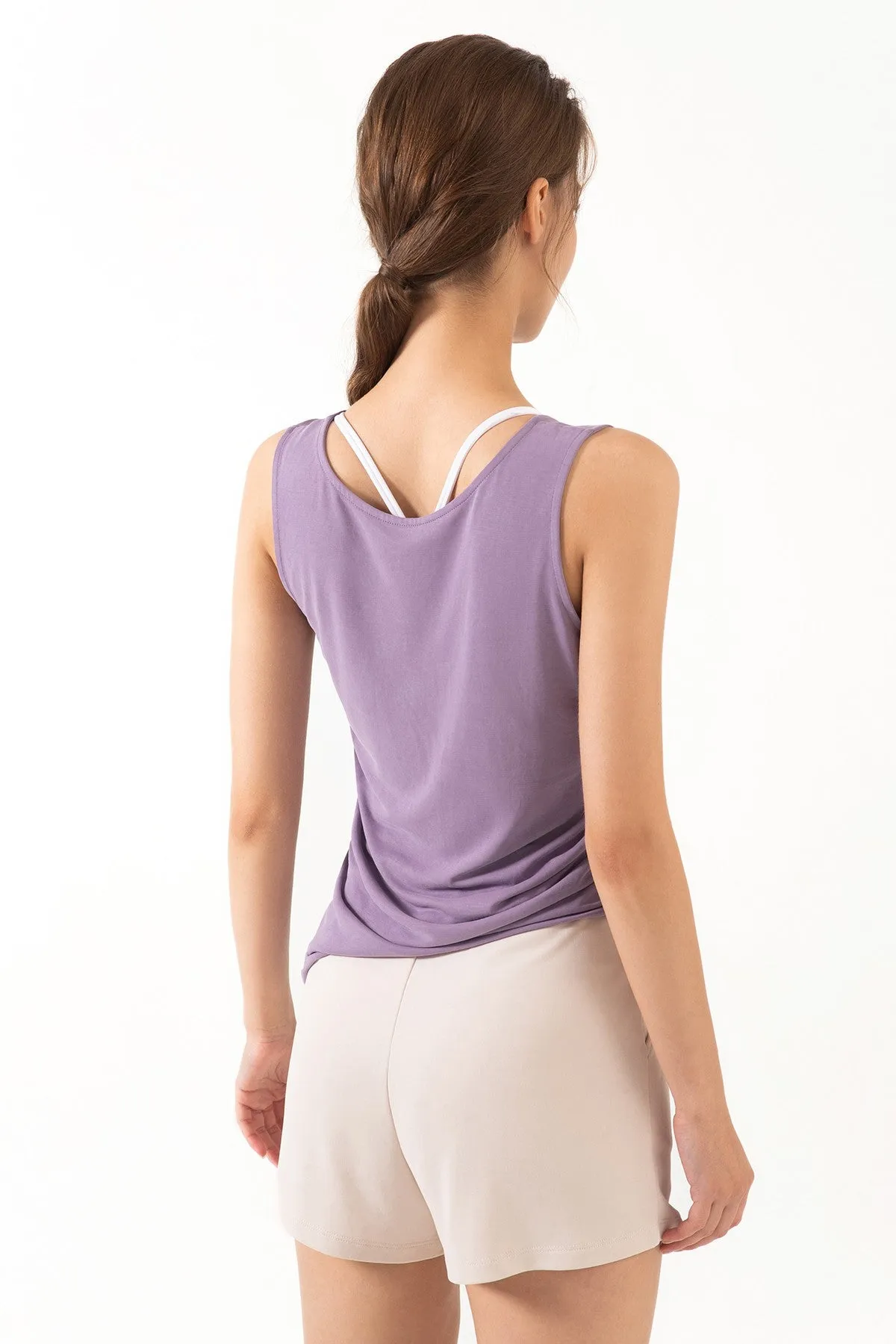 Reversible Wear Asymmetrical Hem Tank Tops