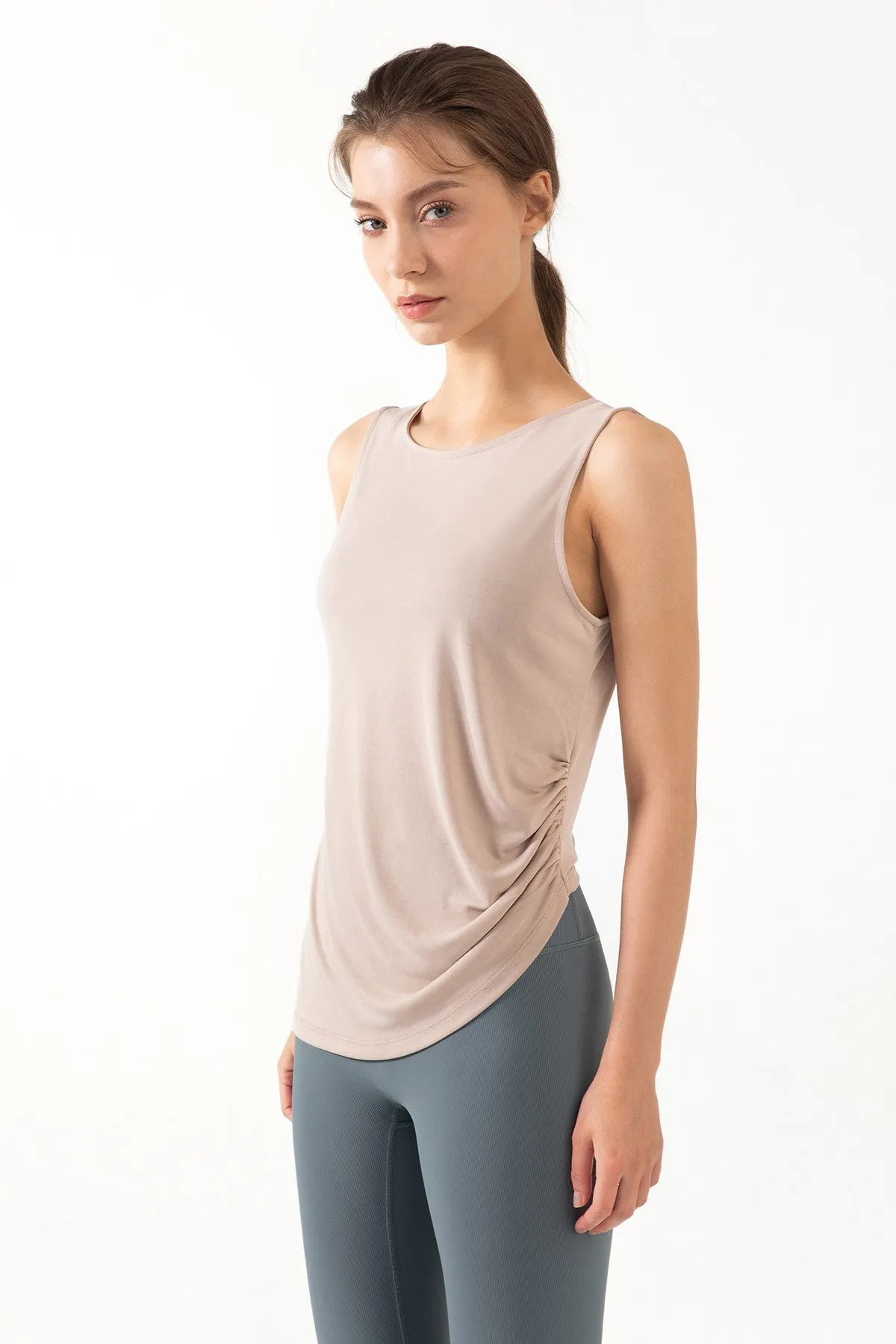 Reversible Wear Asymmetrical Hem Tank Tops