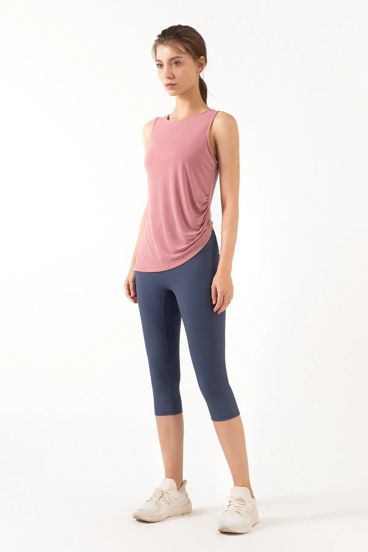 Reversible Wear Asymmetrical Hem Tank Tops