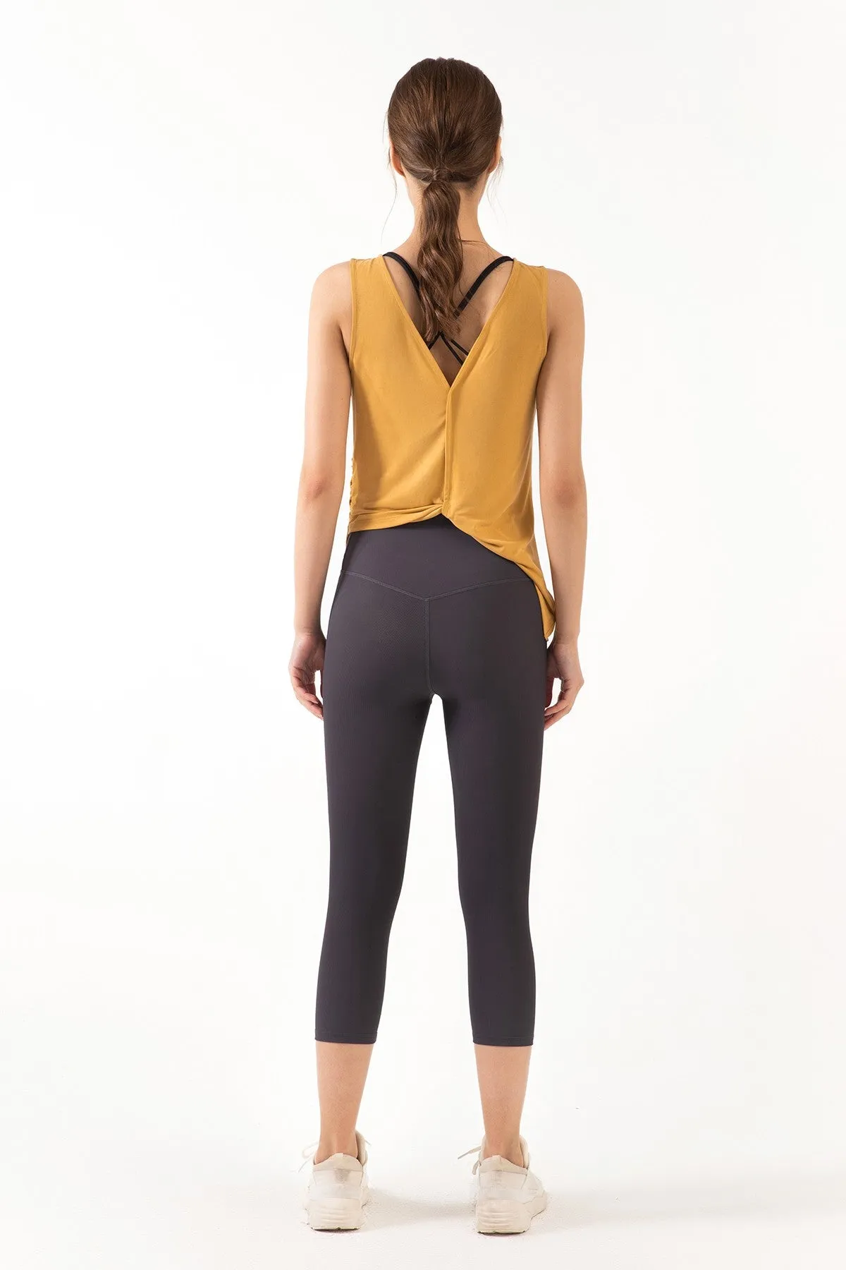 Reversible Wear Asymmetrical Hem Tank Tops