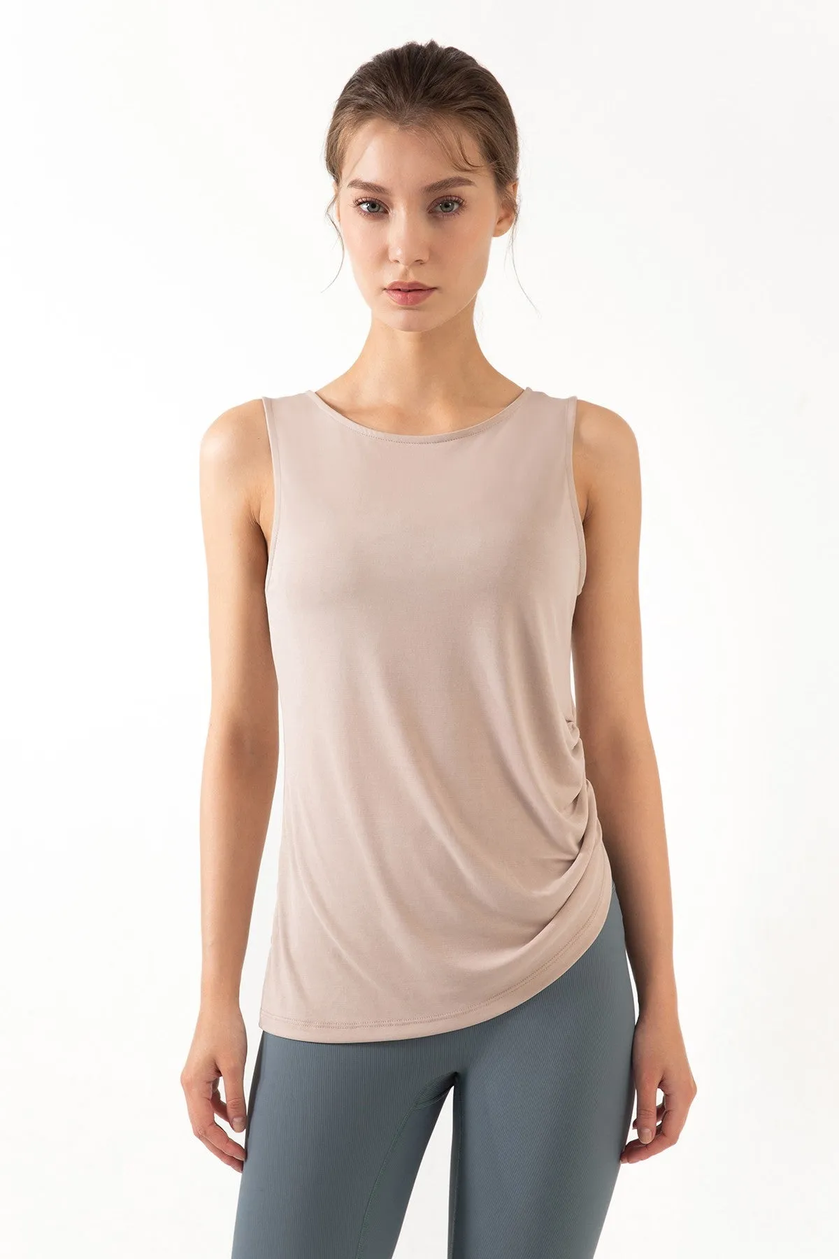 Reversible Wear Asymmetrical Hem Tank Tops