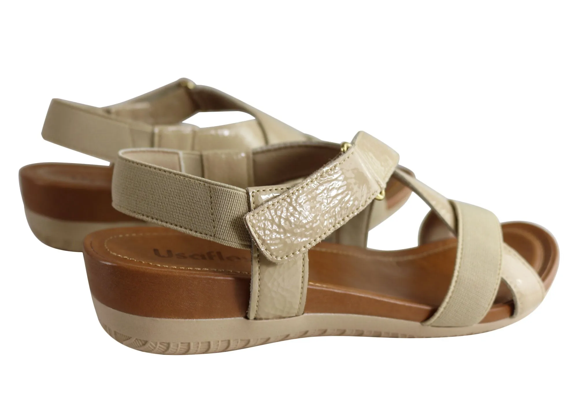 Usaflex Mosely Womens Comfortable Cushioned Sandals Made In Brazil
