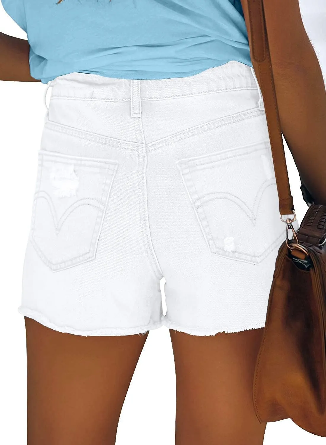 Women High Rise Denim Shorts