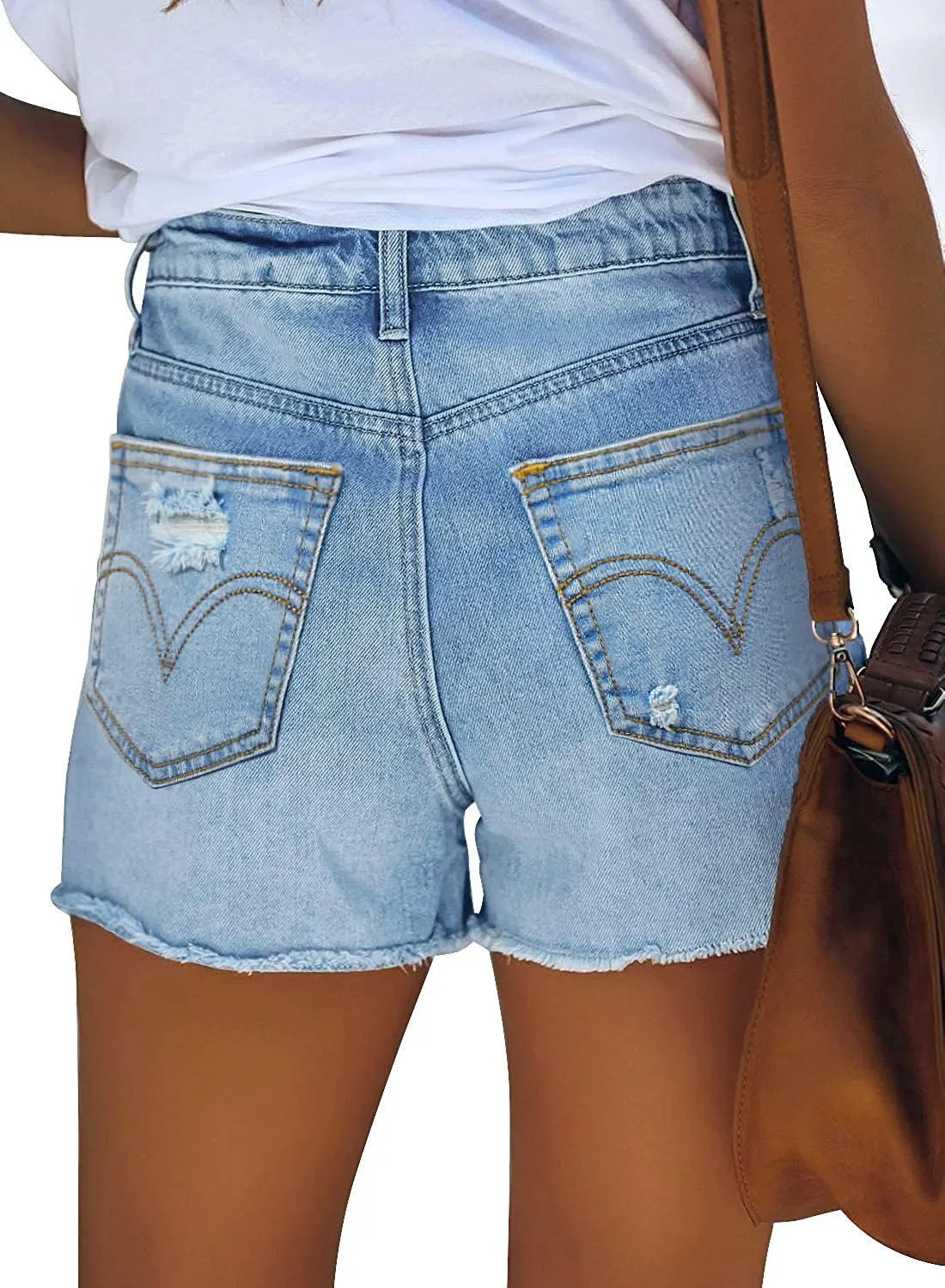 Women High Rise Denim Shorts