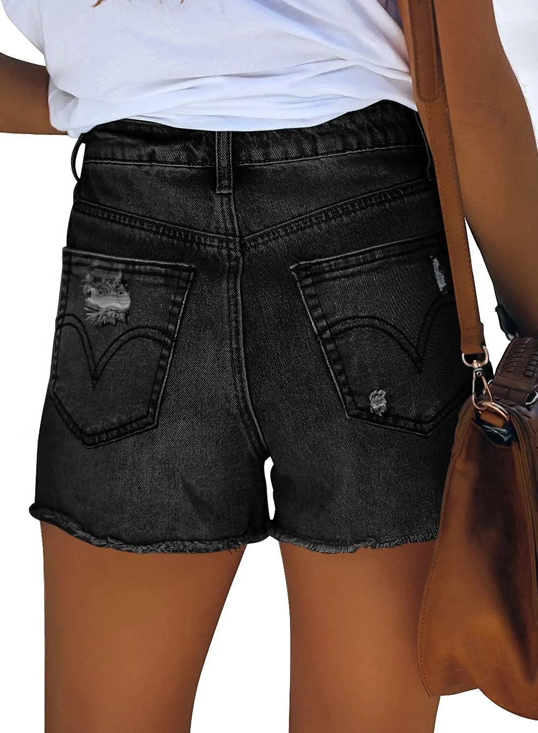 Women High Rise Denim Shorts